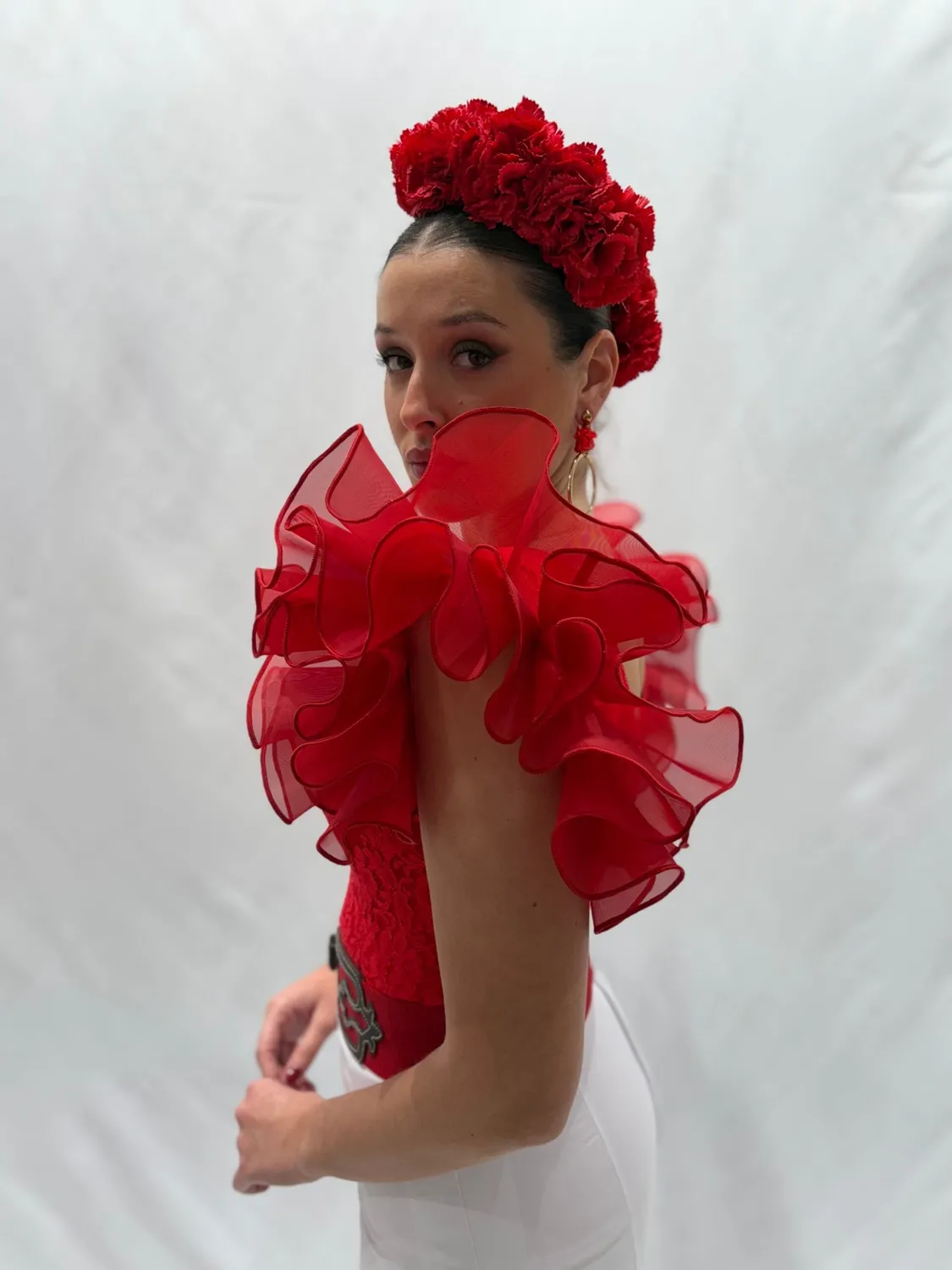 Viva la Feria corsage flamenco dentelle rouge