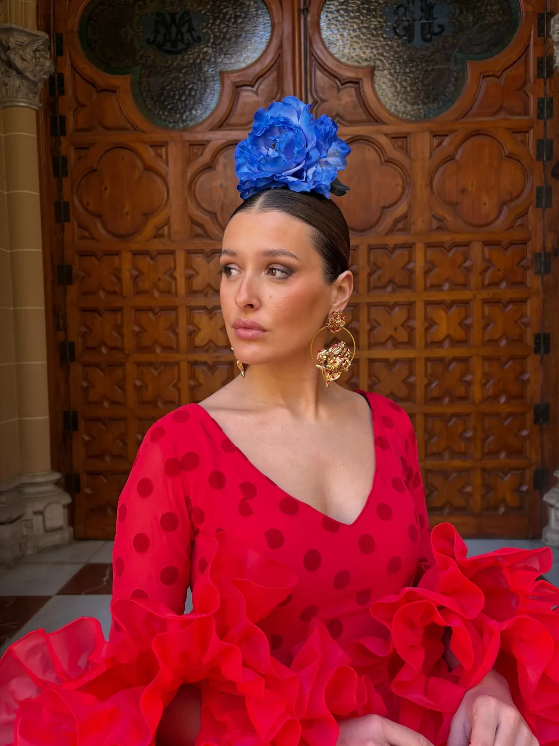 VIVA LA FERIA Nueva Peonía robe flamenca rouge noir