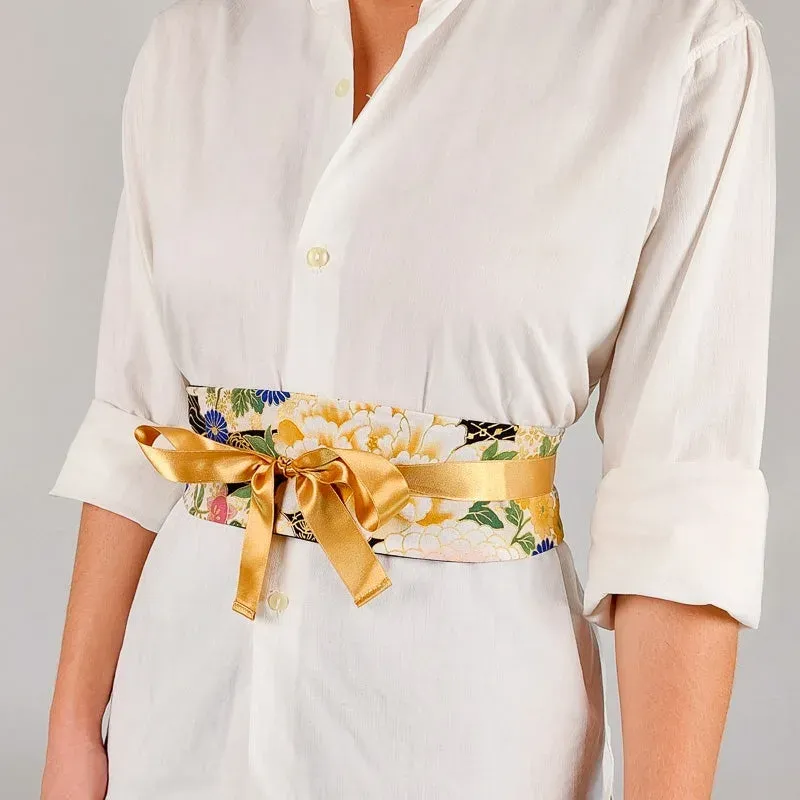 Japon style Obi ceinture femme florale