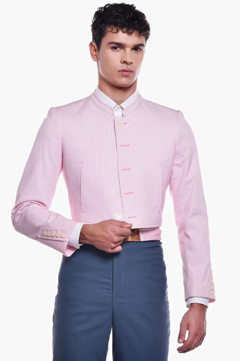 Viva La Feria 500 veste campera rose à rayures