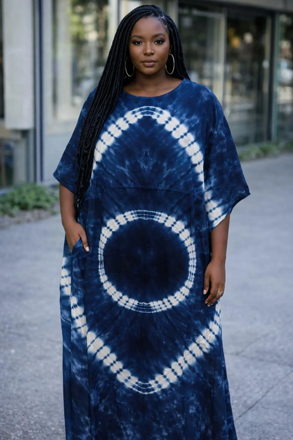 KAVAZI Tie Dye Kaftan kaftan femme en coton