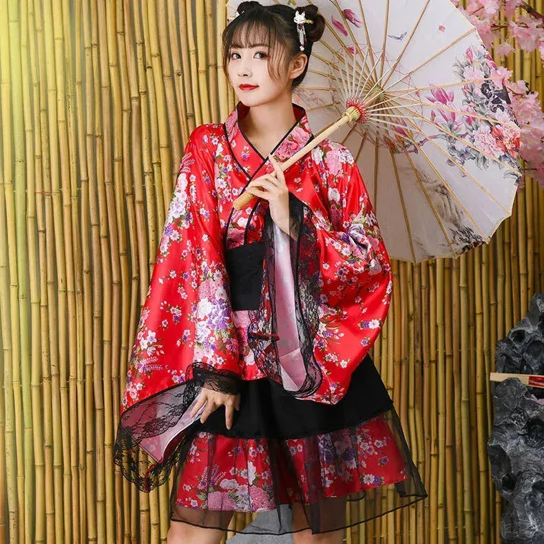 Japon style kimono japonais femme court motifs