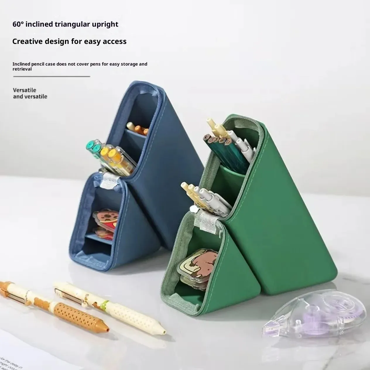 Esprit du Japon Trousse porte-stylos triangulaire en silicone