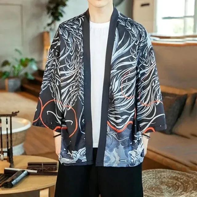 Japon style Kaïto kimono homme été dragon