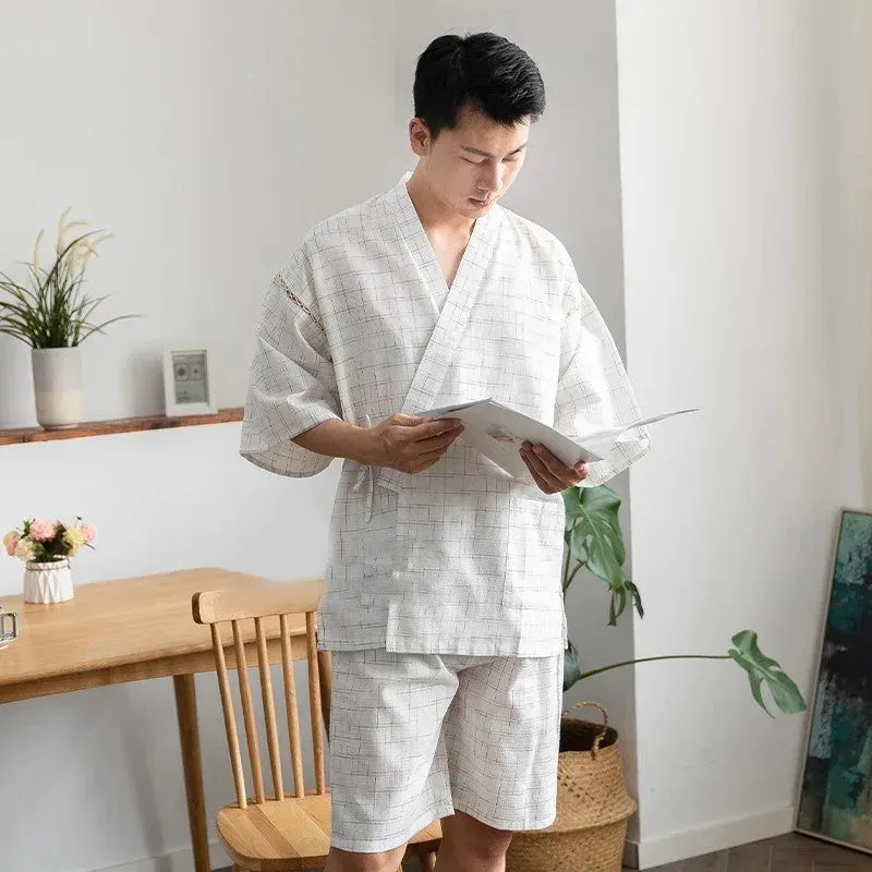 Japon style Jinbei pyjama japonais homme soirée été