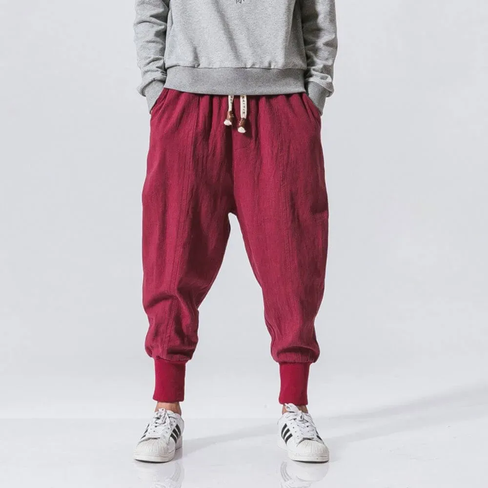 Japon style Riku pantalon harem coton ample