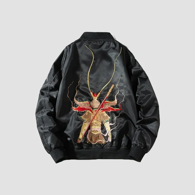 Japon Style Sukajan Blouson brodé vintage