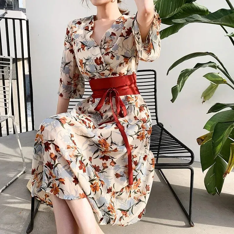 Japon style robe japonaise motifs délicats