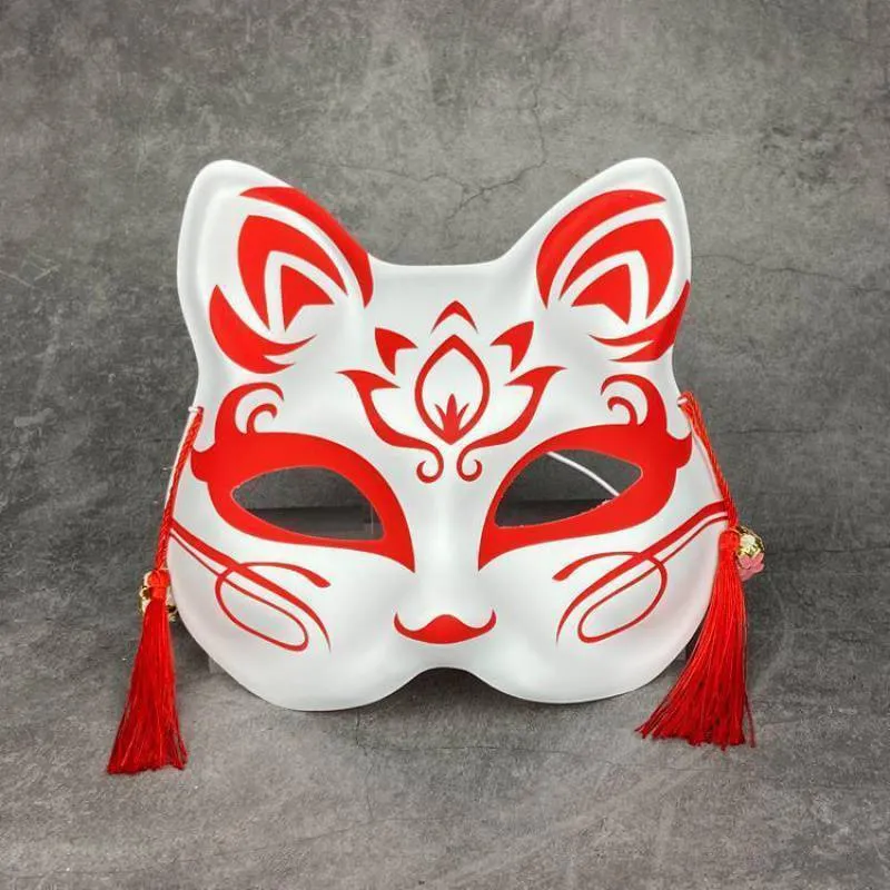 Esprit du Japon Masque chat japonais PVC mi-visage kitsune