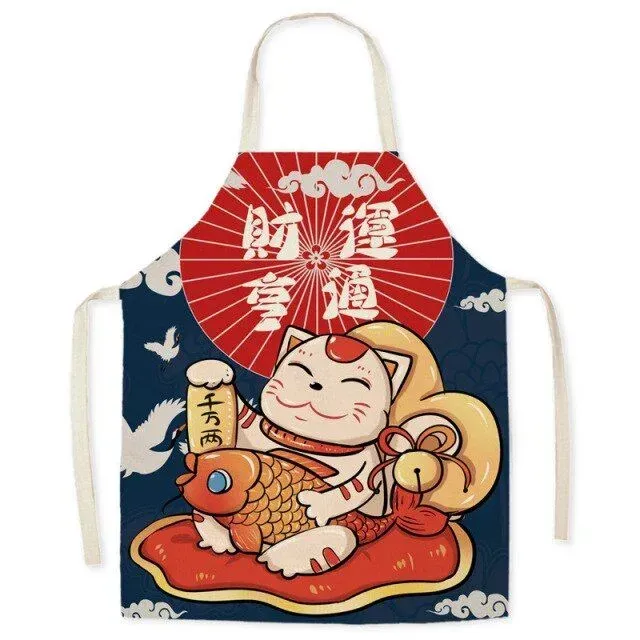 Japon style Jizō tablier coton lin cuisine