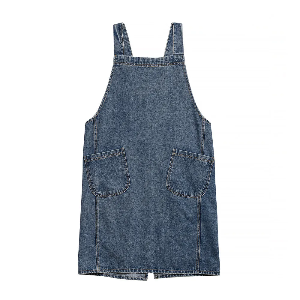 Esprit du Japon robe tablier japonais jean denim poches