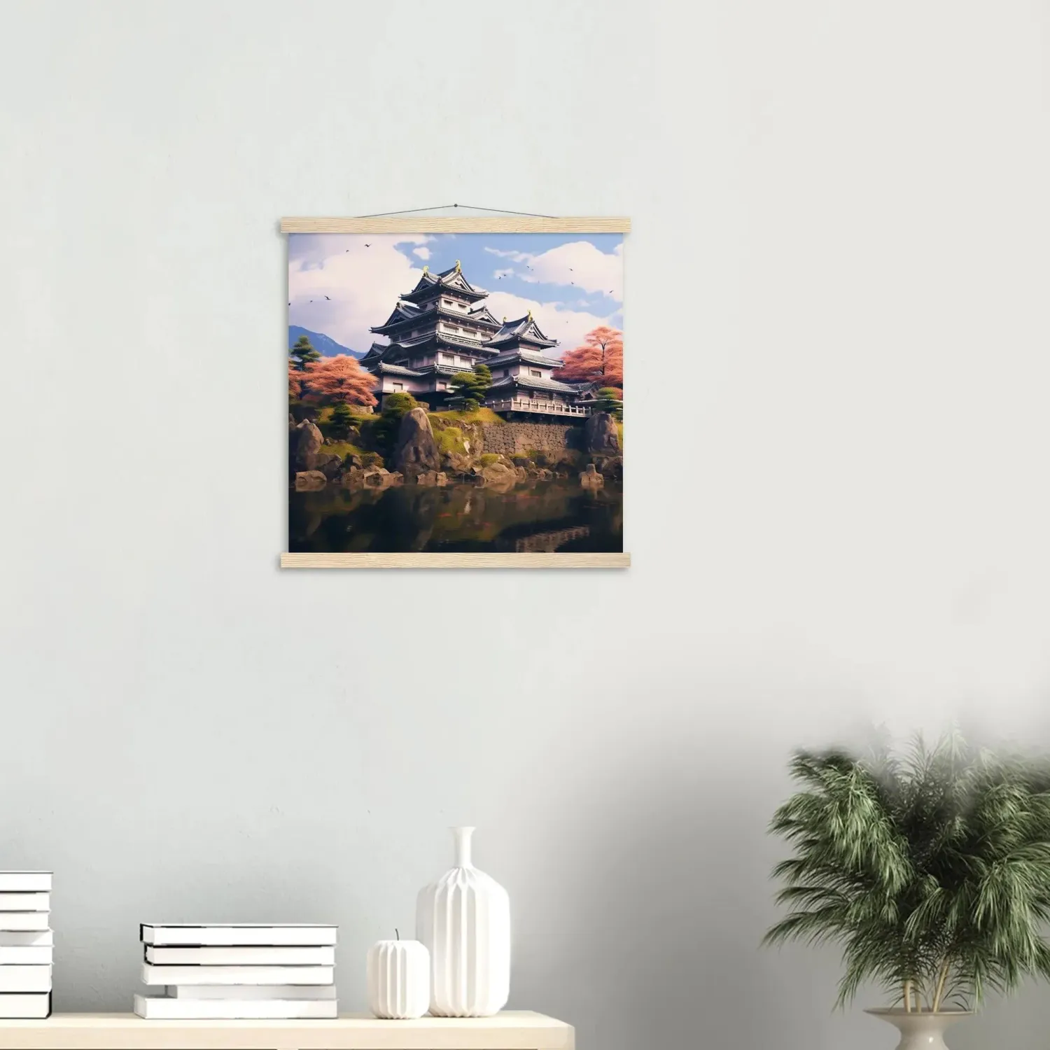 Japon style Château Himeji tableau temple japonais