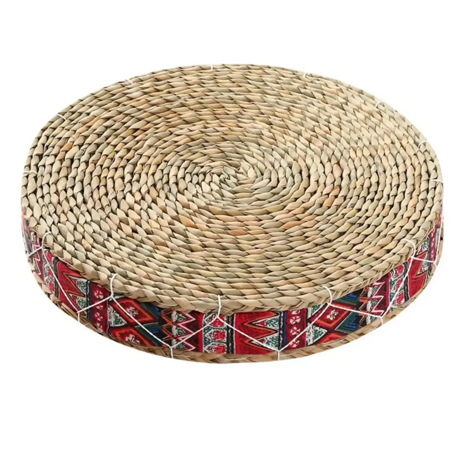 Japon style Anjo coussin de sol paille tressée ronde