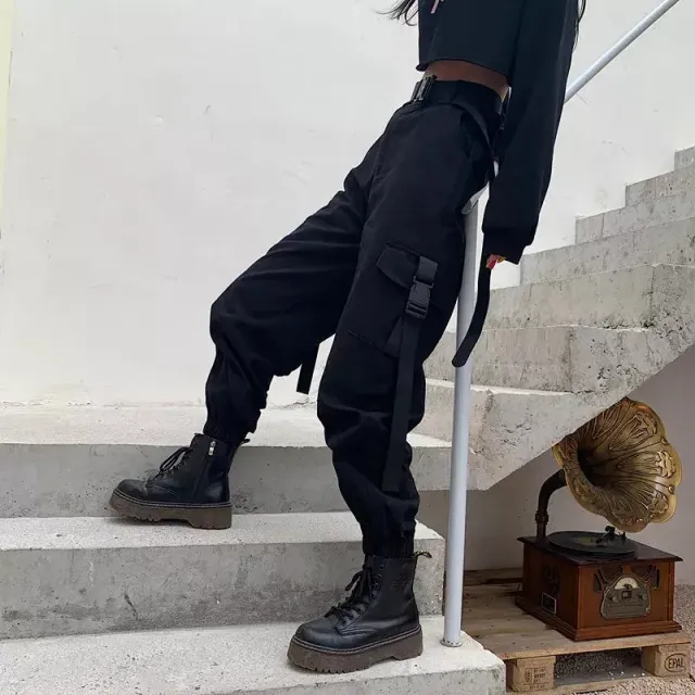 Japon style Pantalon Techwear Femme à poches