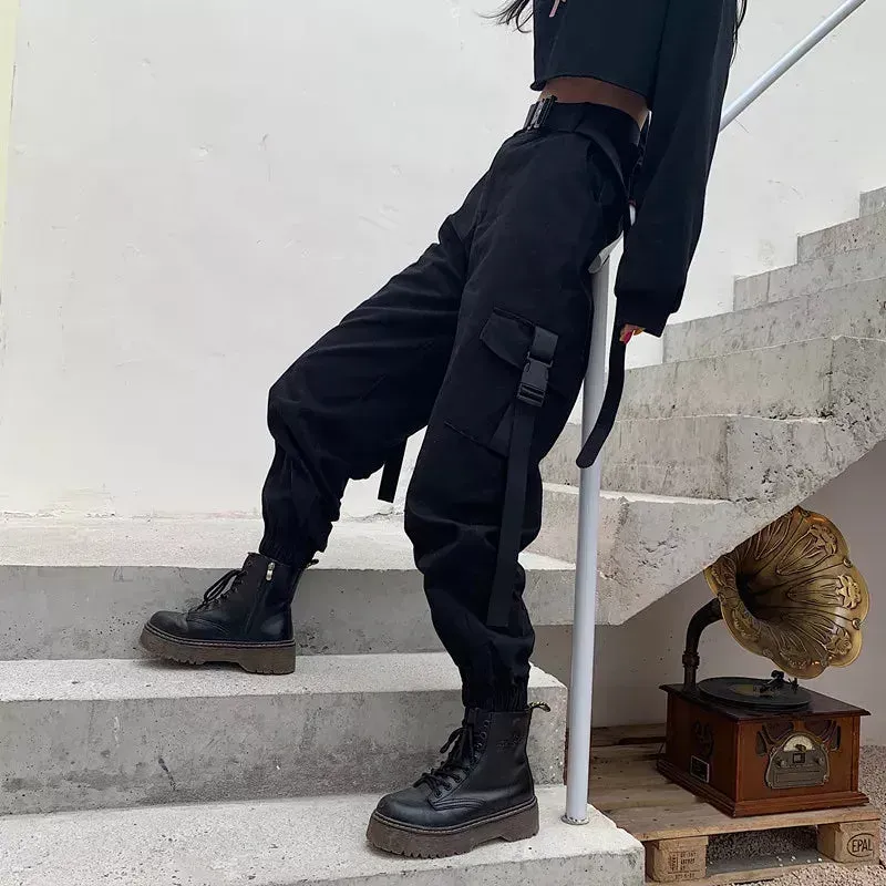 Japon style Pantalon Techwear Femme à poches