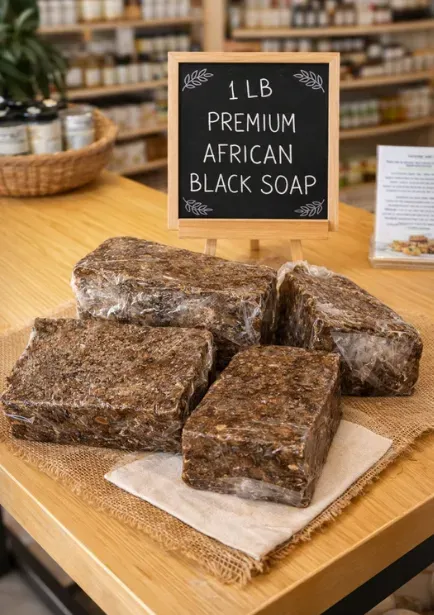 KAVAZI African Black Soap savon noir africain 1 lb karité