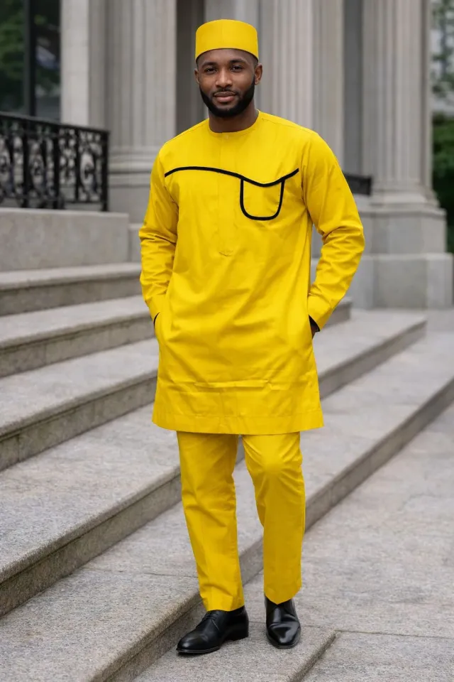 KAVAZI ensemble homme pantalon haut kufi