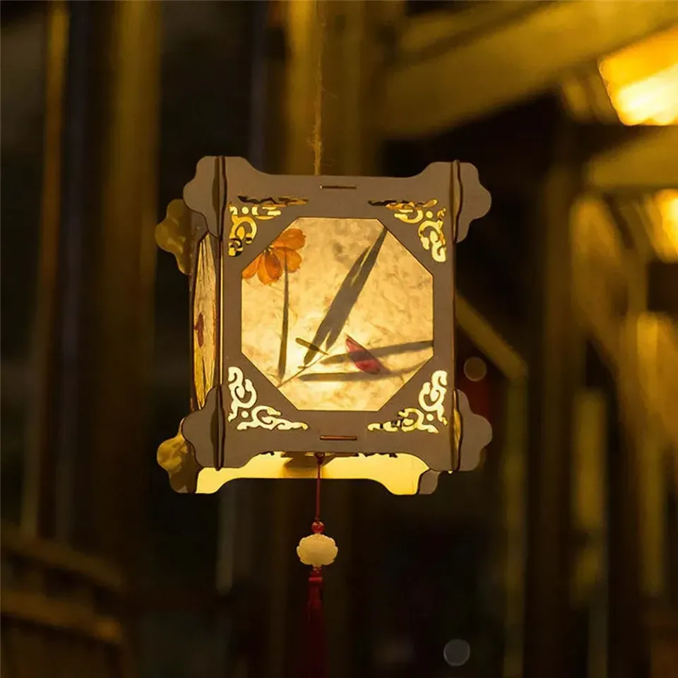 Japon style lanterne carrée luminaire décoratif