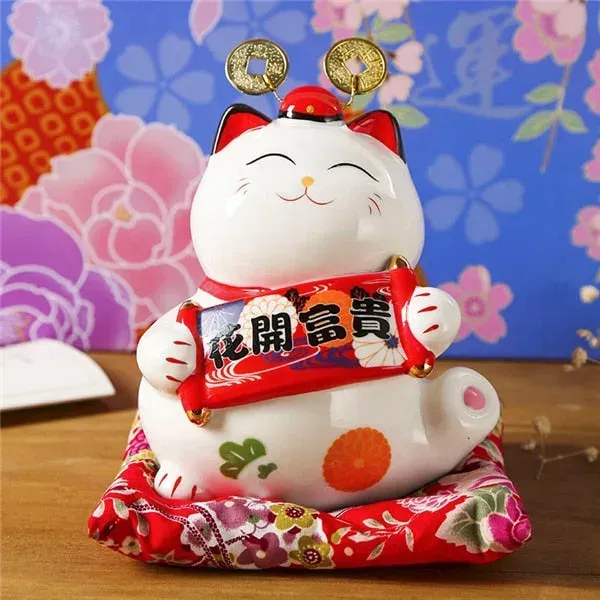 Japon style Maneki Neko Porte Bonheur chat décoratif japonais
