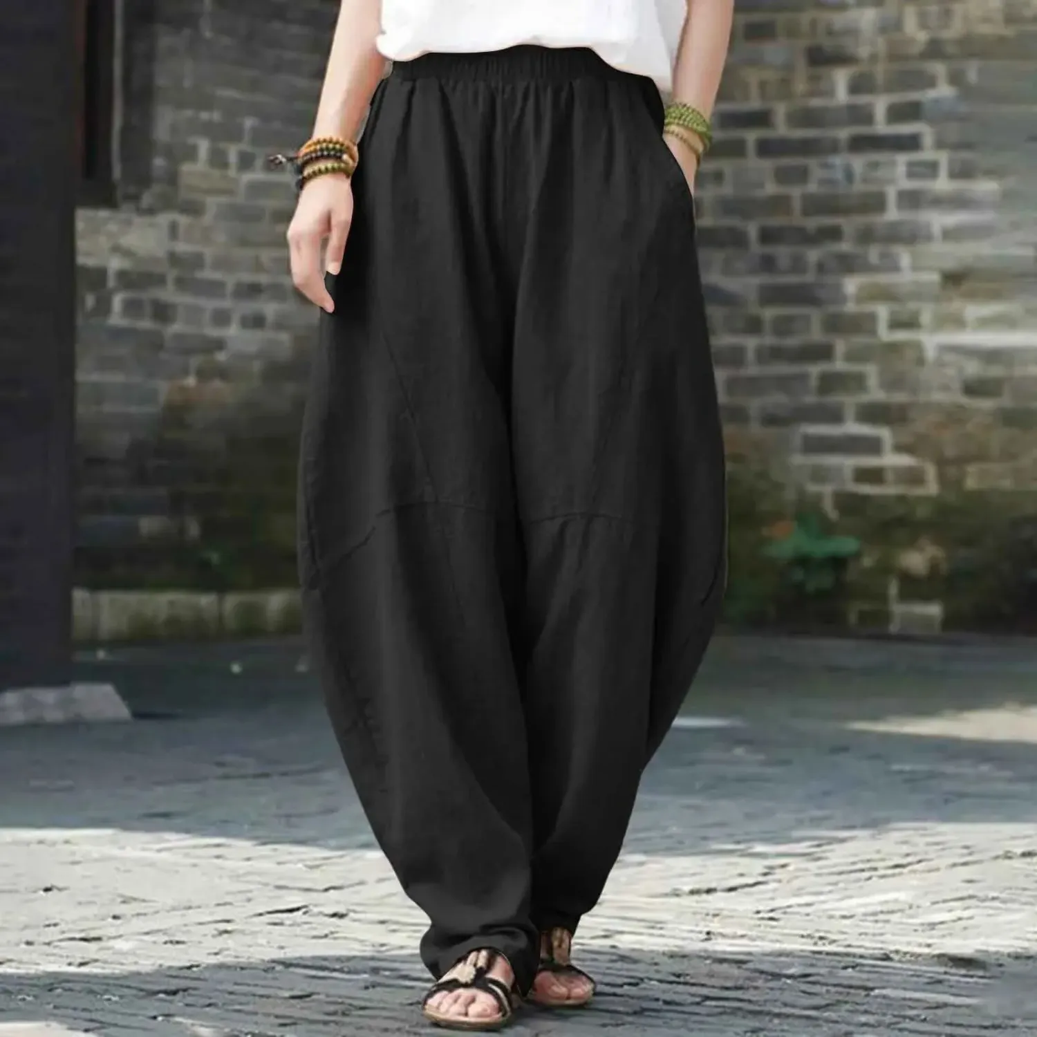 Japon style Sarouel Japonais Femme coupe ample