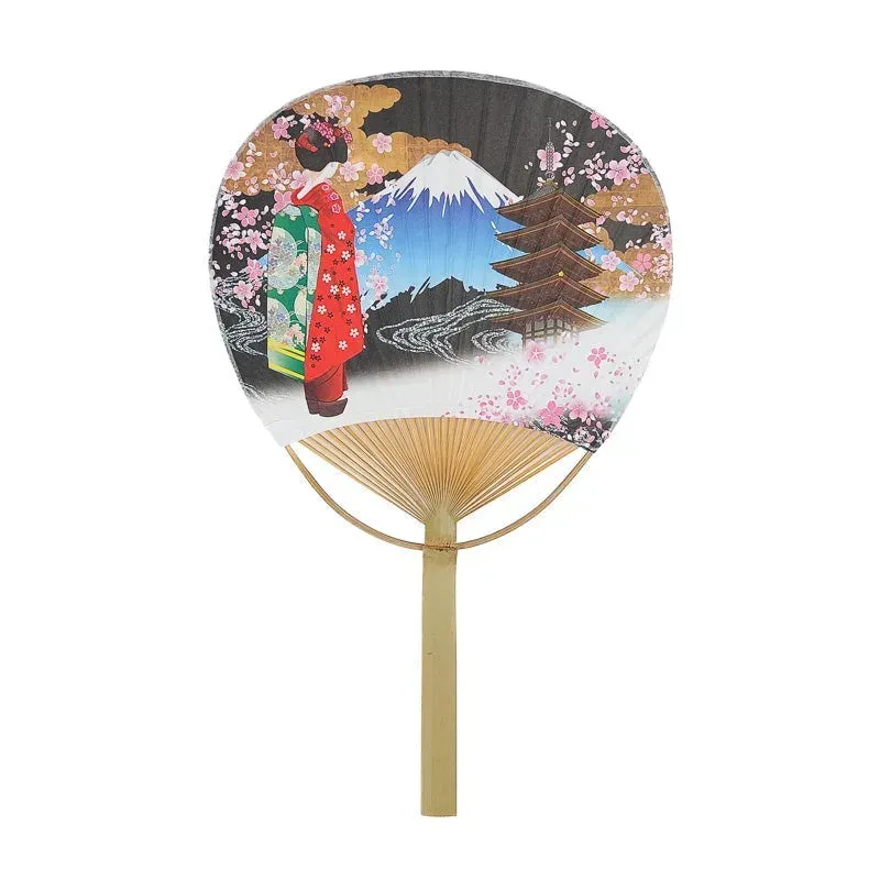 Japon style Uchiwa éventail japonais feuille palmier