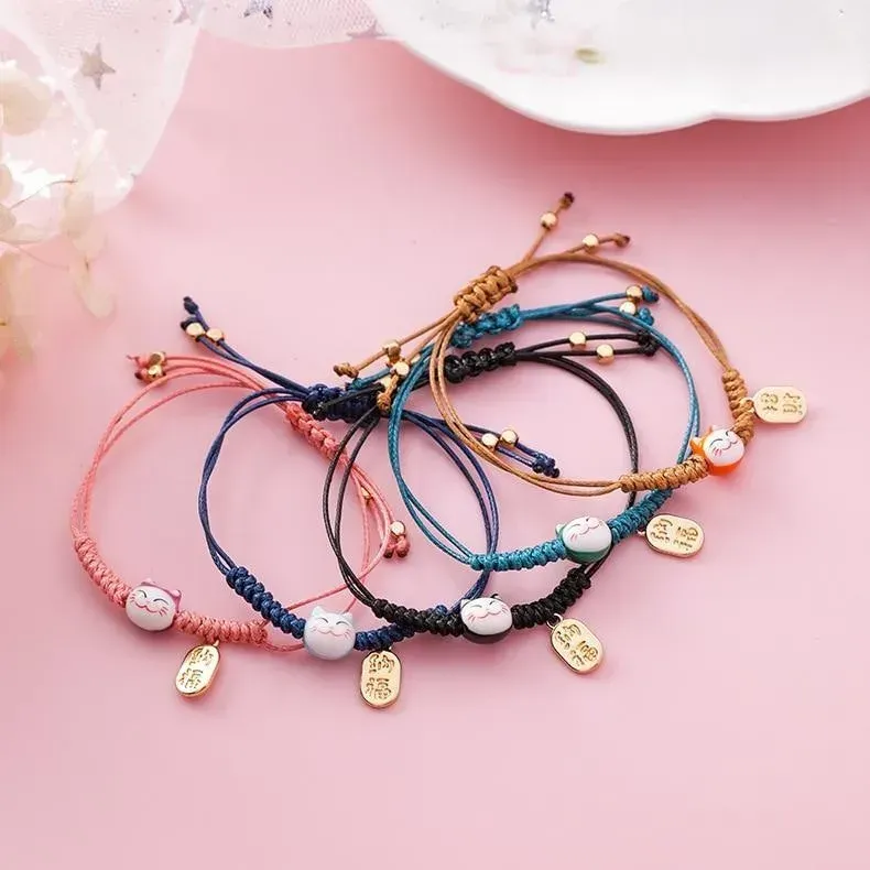 Japon style Bracelet Maneki Neko Koban bracelet porte-bonheur