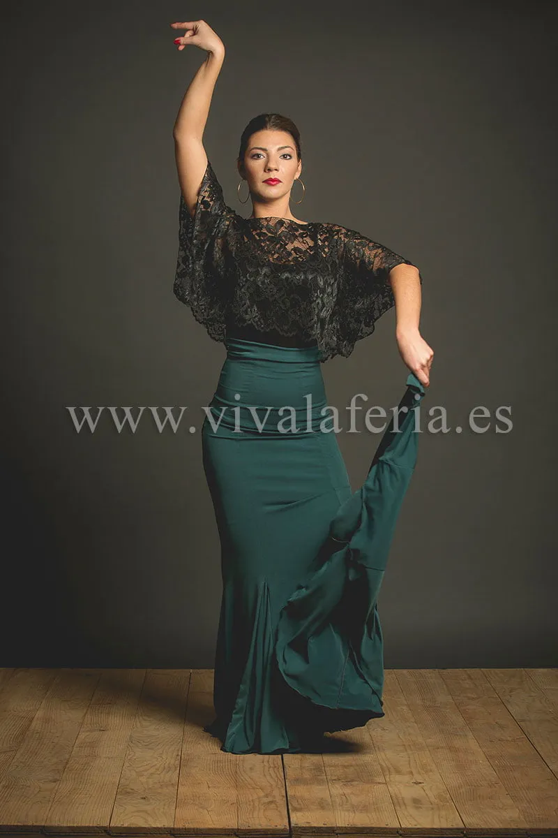 Viva la Feria Ceinos top danse flamenco dentelle