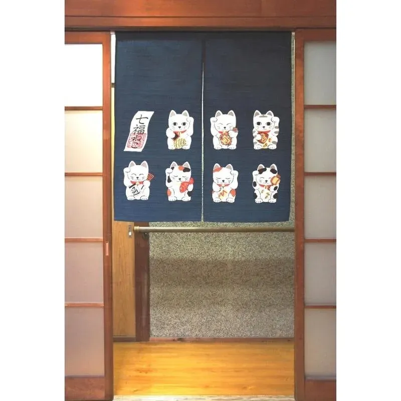 Japon style Neko noren japonais court porte-bonheur