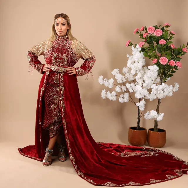 Célèbr'Orient Djamila badroune mariée tulle perlé