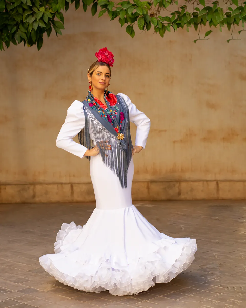 VIVA LA FERIA-MODA FLAMENCA Luz robe flamenca à volants