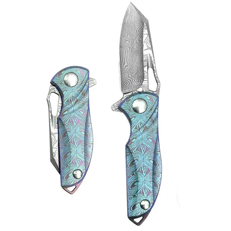 Japon style Damas Japonais couteau pliant outdoor