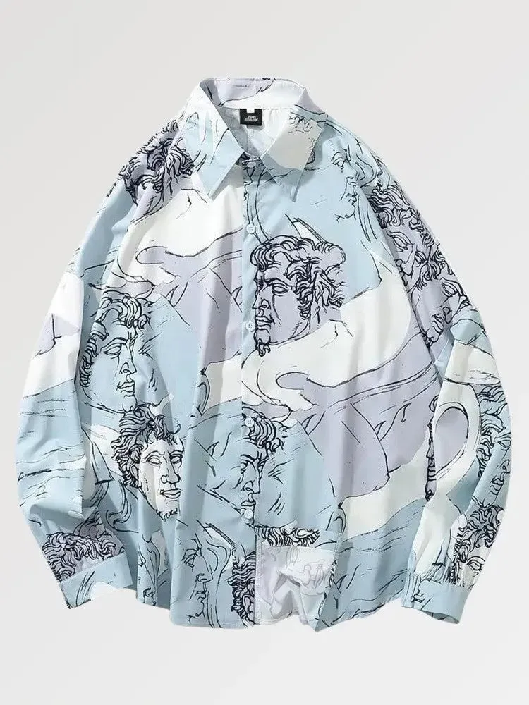 Japon style Tokoname X Watabe chemise coton imprimé 3D