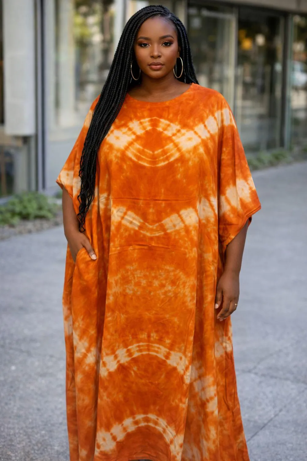 KAVAZI Tie Dye Kaftan kaftan femme en coton