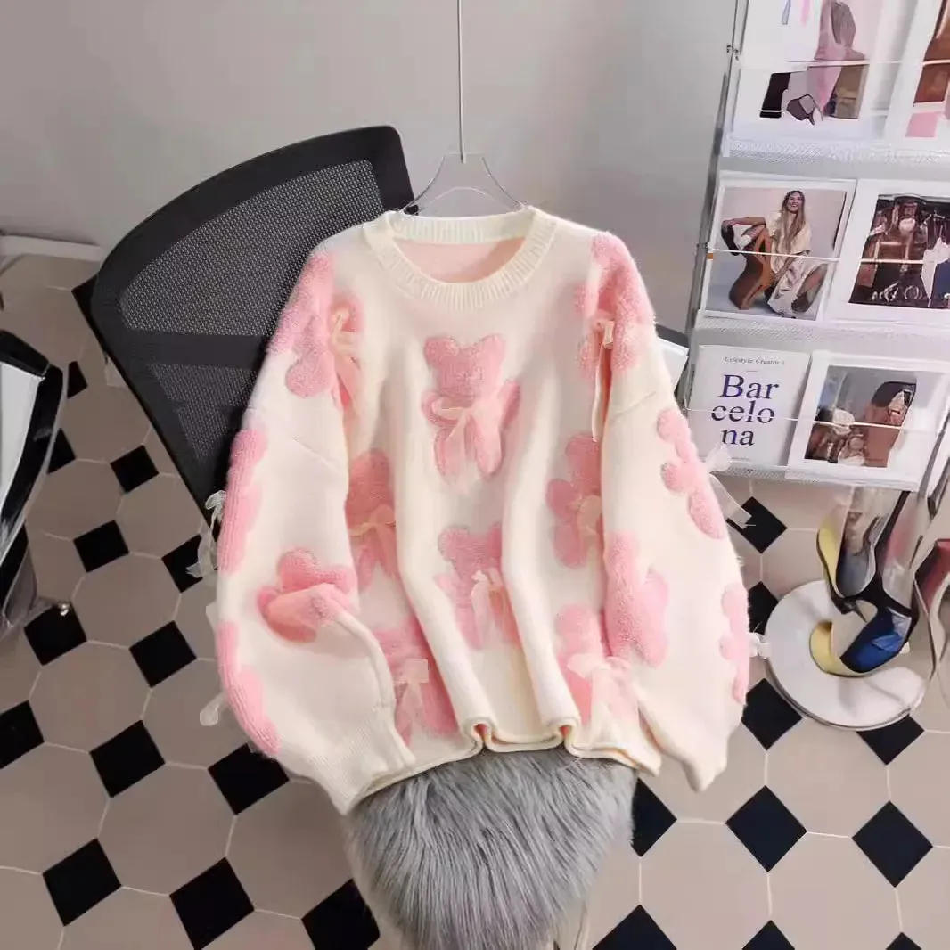 Esprit du Japon Pull Oversize Kawaii Japonais à Nœuds