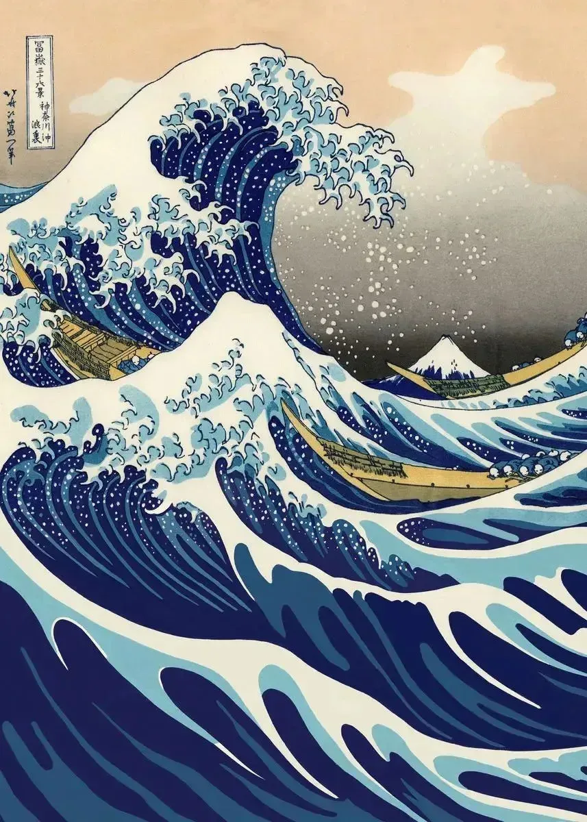 Japon Style Kanagawa Tableau Art Mural Zen