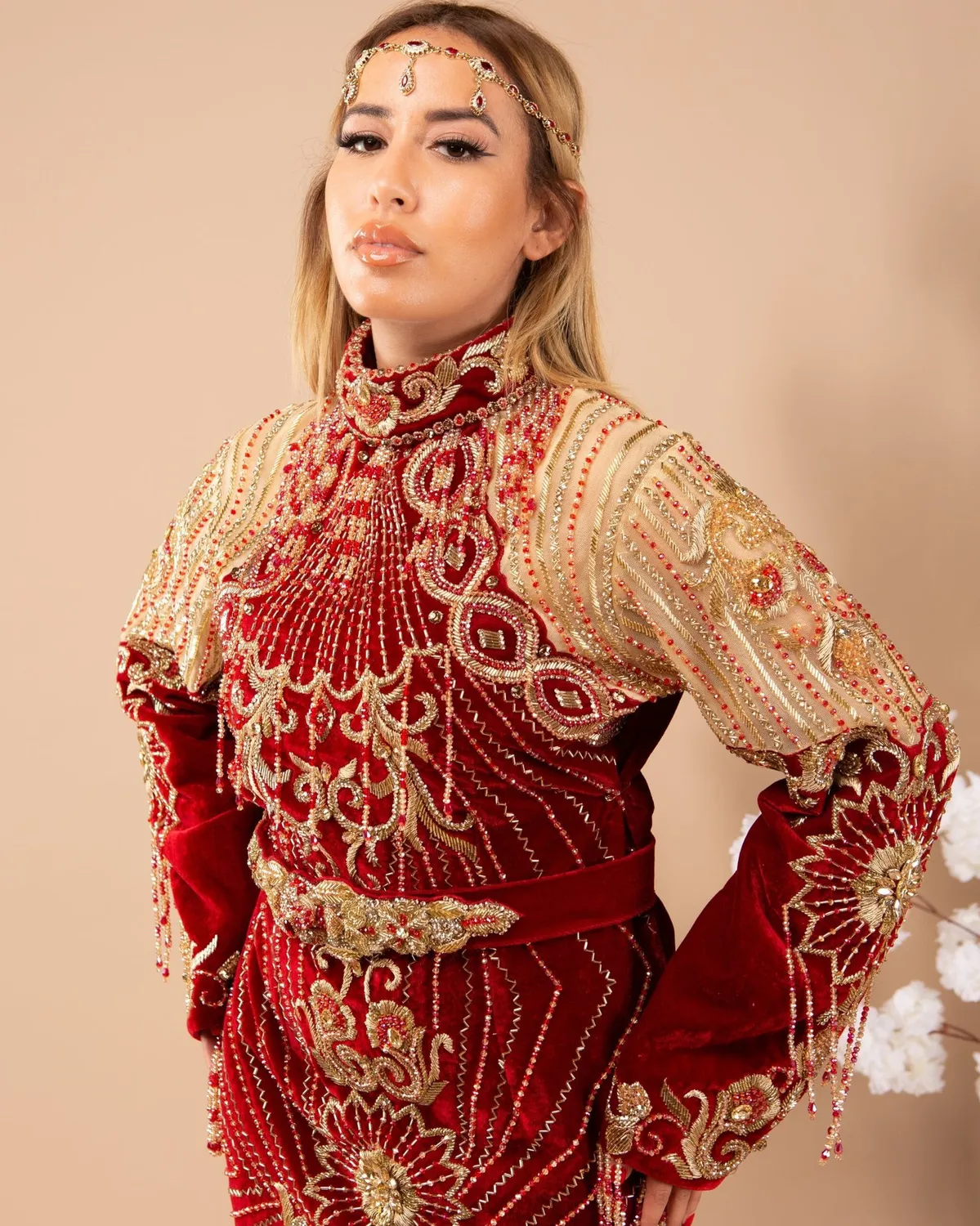 Célèbr'Orient Djamila badroune mariée tulle perlé