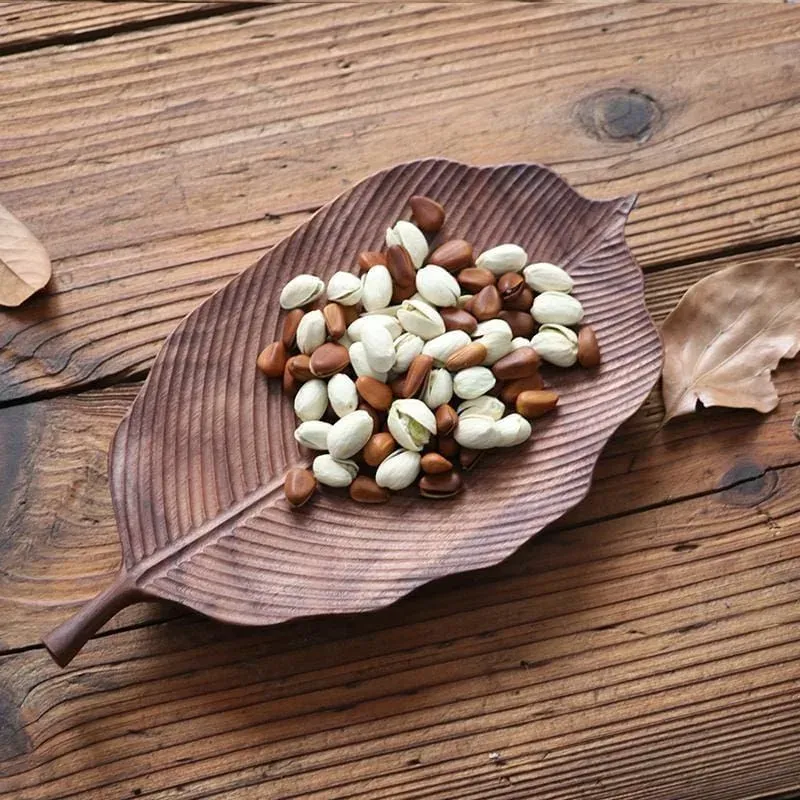 Japon style Okawa assiette bois noyer fait main