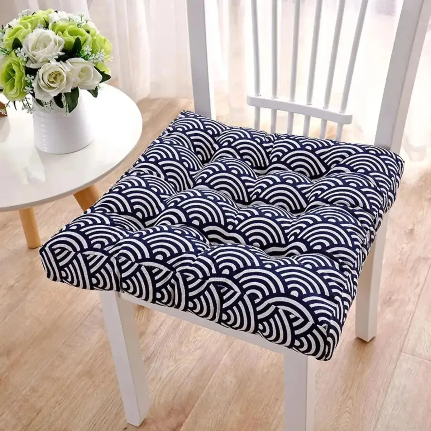 Japon style yashio coussin chaise japonais vagues