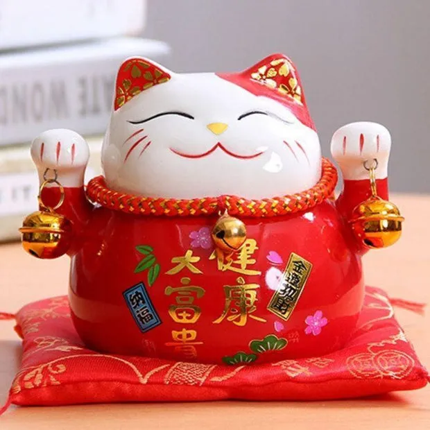 Esprit du Japon chat Maneki Neko clochettes