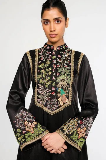 Rahul Mishra Chandni kurta brodé main noir