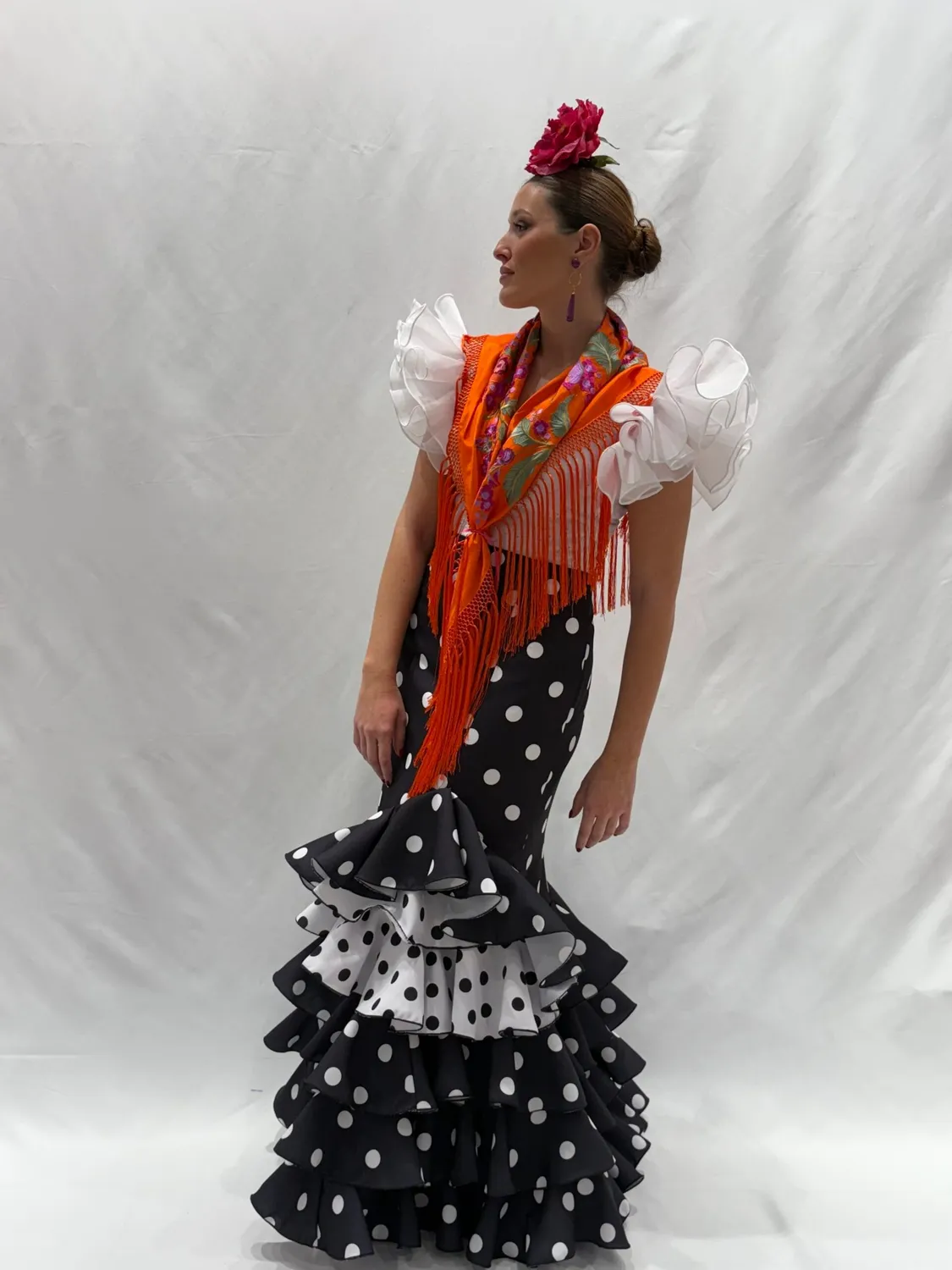 Viva La Feria Sanlúcar jupe flamenca à pois