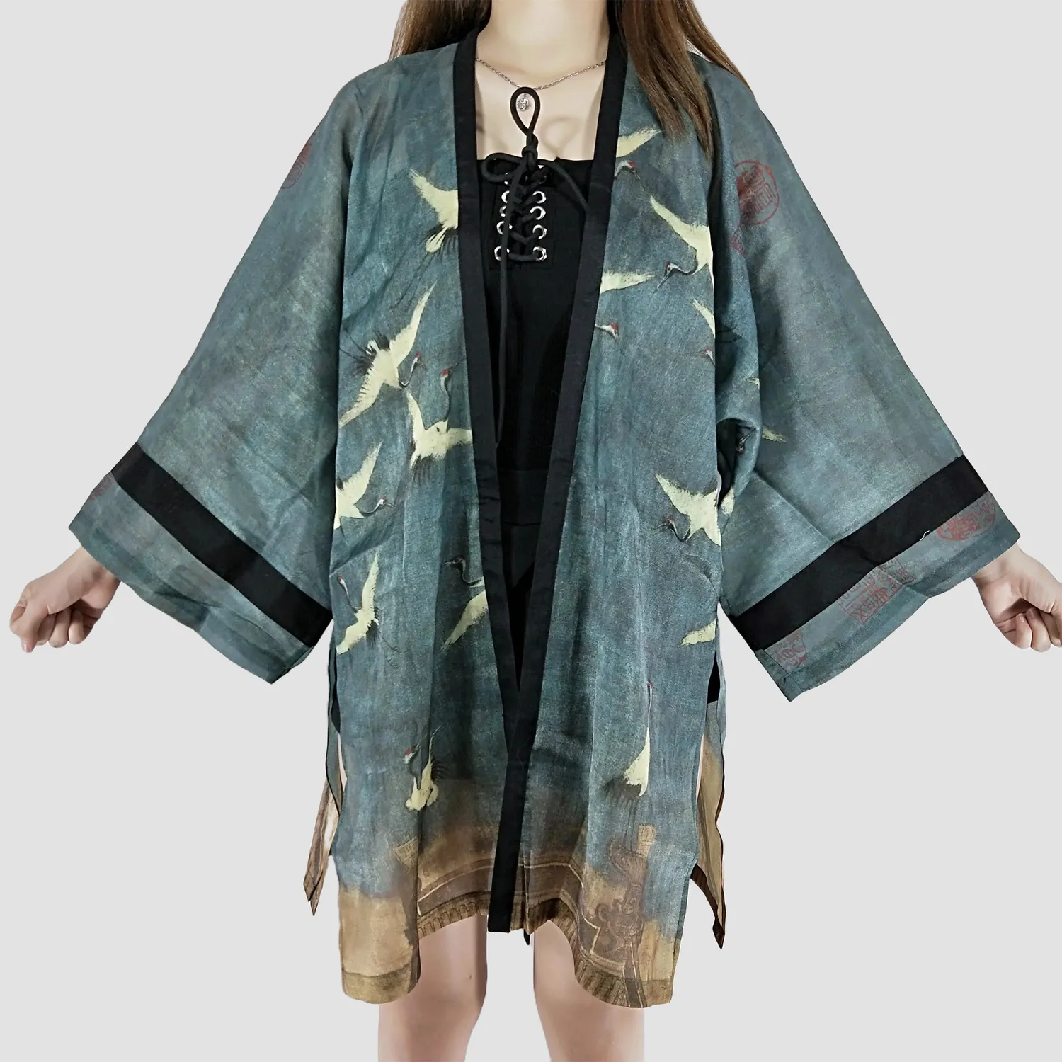 Japon Style Veste Kimono Japonaise Légère Femme
