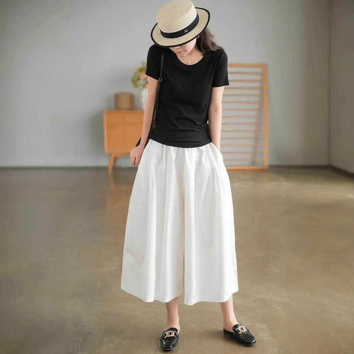 Esprit du Japon pantalon japonais ample taille haute