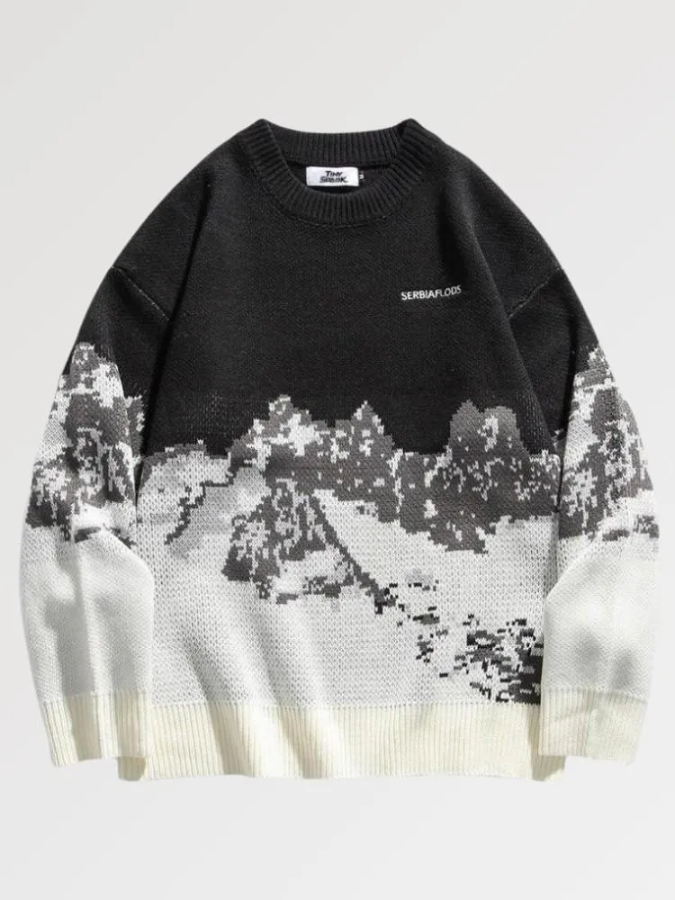 Japon style okariya pull oversize vintage coupe ample