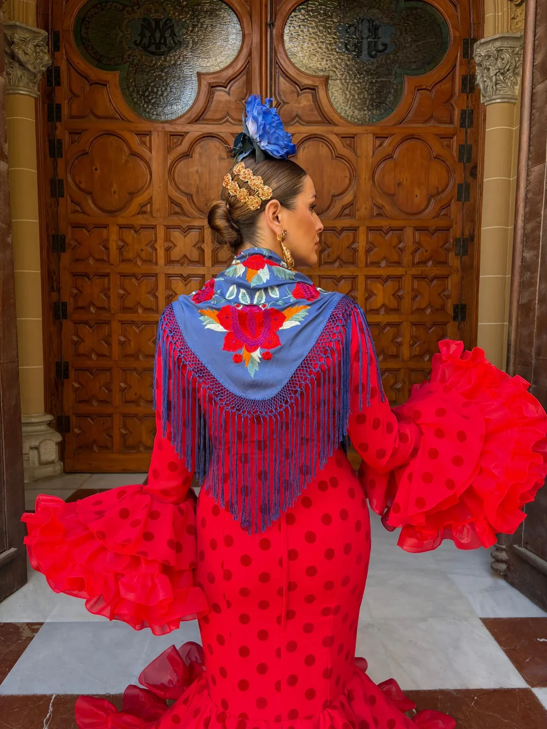 VIVA LA FERIA Nueva Peonía robe flamenca rouge noir