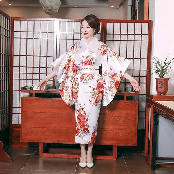 Esprit du Japon kimono japonais satiné cérémonie