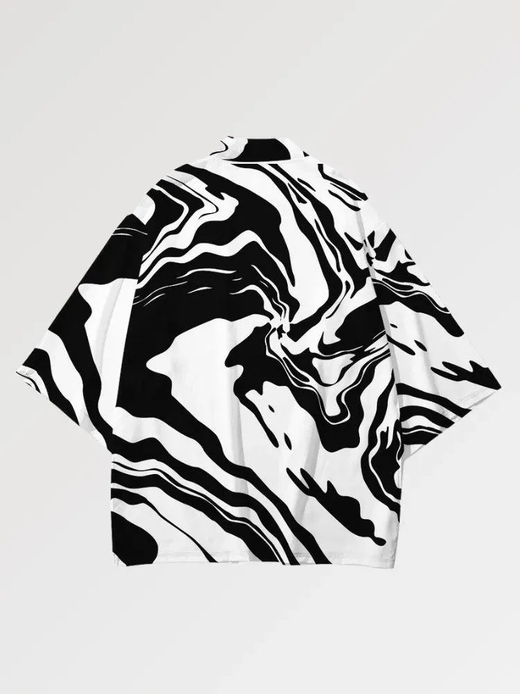 Japon style yuokara haori homme traditionnel abstrait