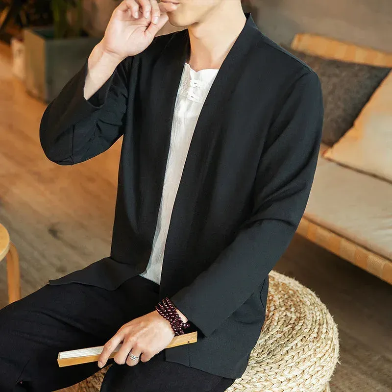 Japon style blazer kimono homme coupe ample