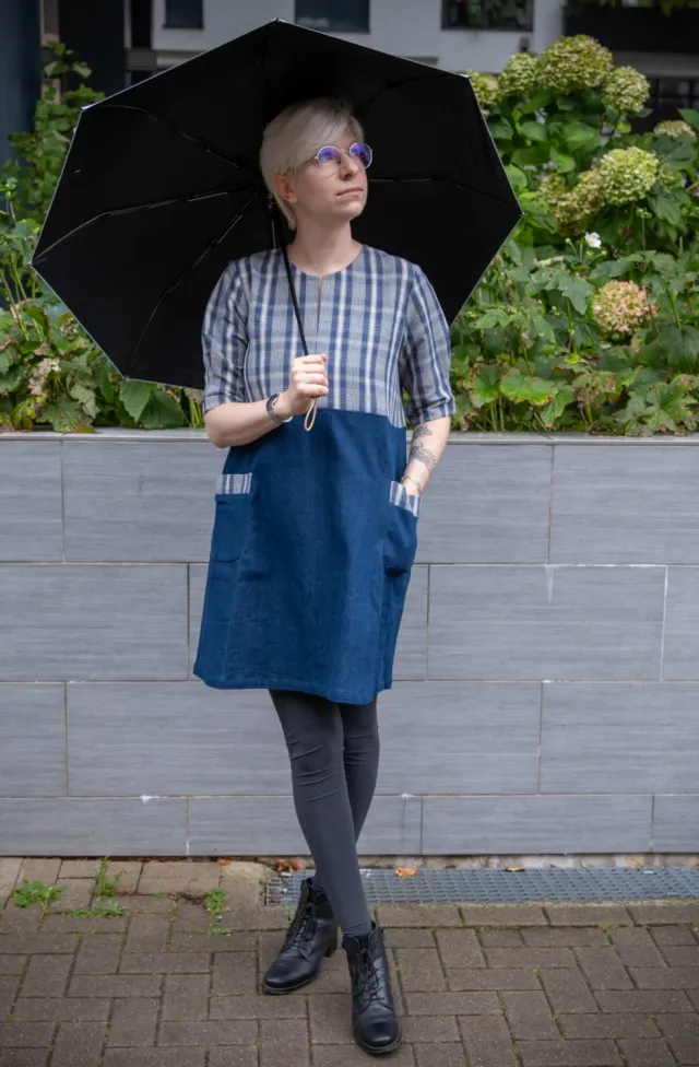 Geht's In Lisel robe chemise jean bleu kelsch