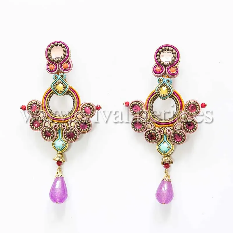 VIVA LA FERIA-MODA FLAMENCA Loreley boucles d’oreilles flamenca artisanales